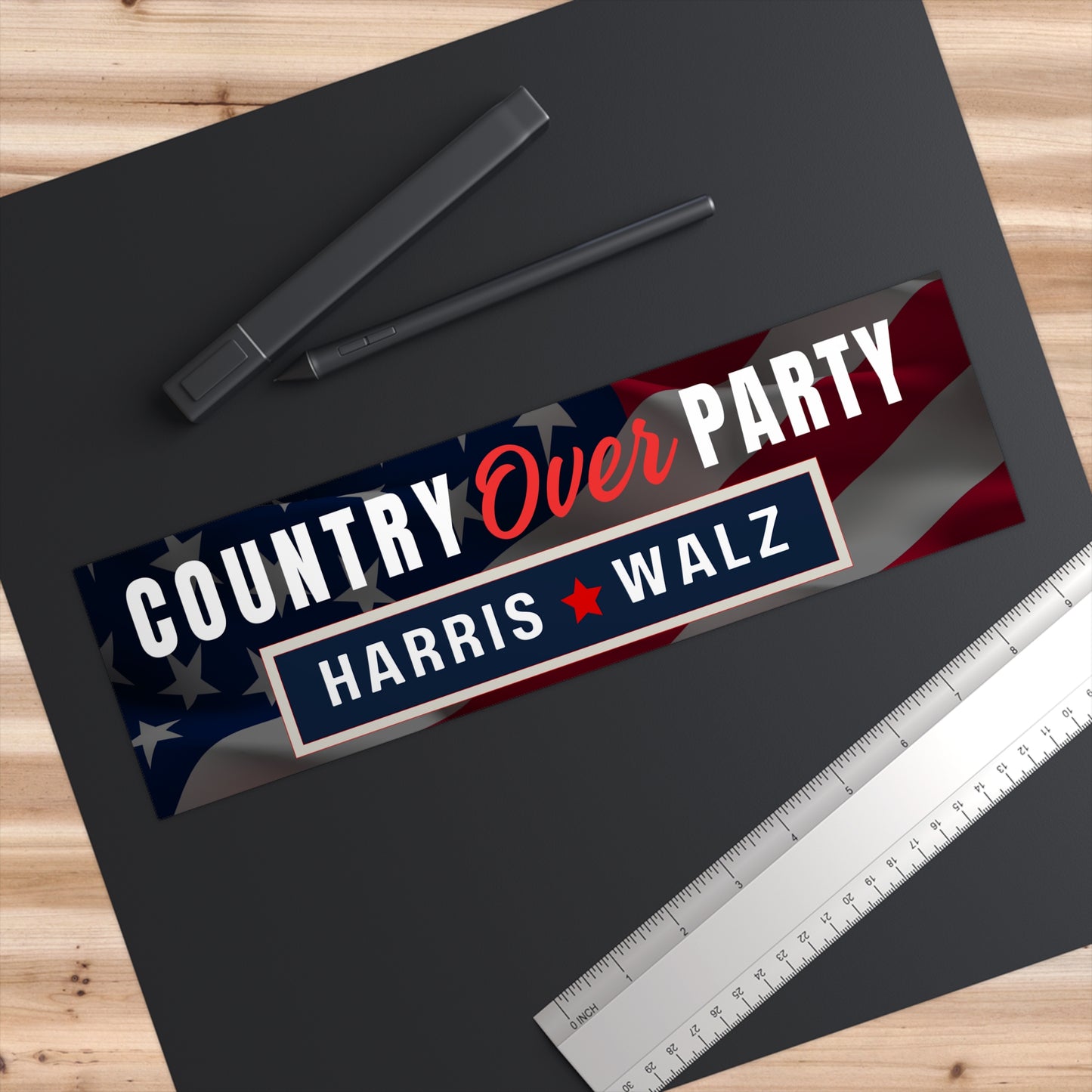 Country Over Party, Harris Walz Bumper Sticker, Kamala Harris Bumper Sticker,  Free Shipping, Harris Walz Sticker, Kamala Bumper Sticker