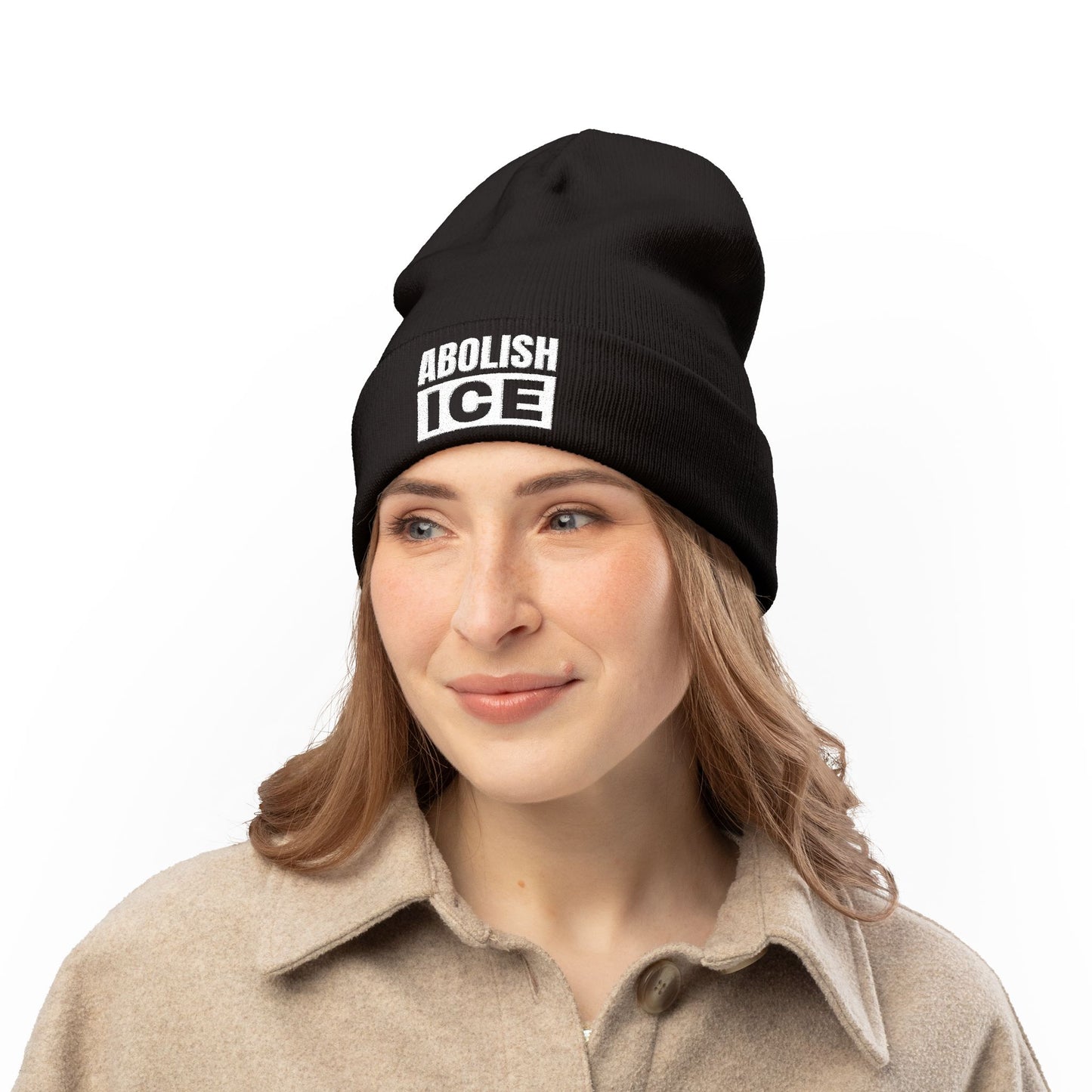 Abolish ICE Hat | Embroidered Knit Beanie | Anti ICE Hat | Abolish ICE Beanie | Multiple Colors