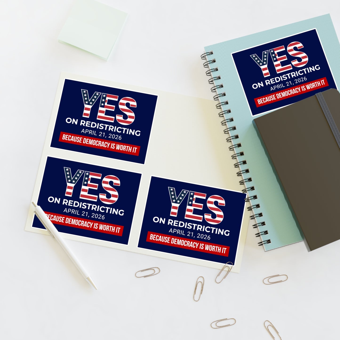 Virginia Redistricting Vote Yes Sticker Sheet | Virginia Special Election Stickers