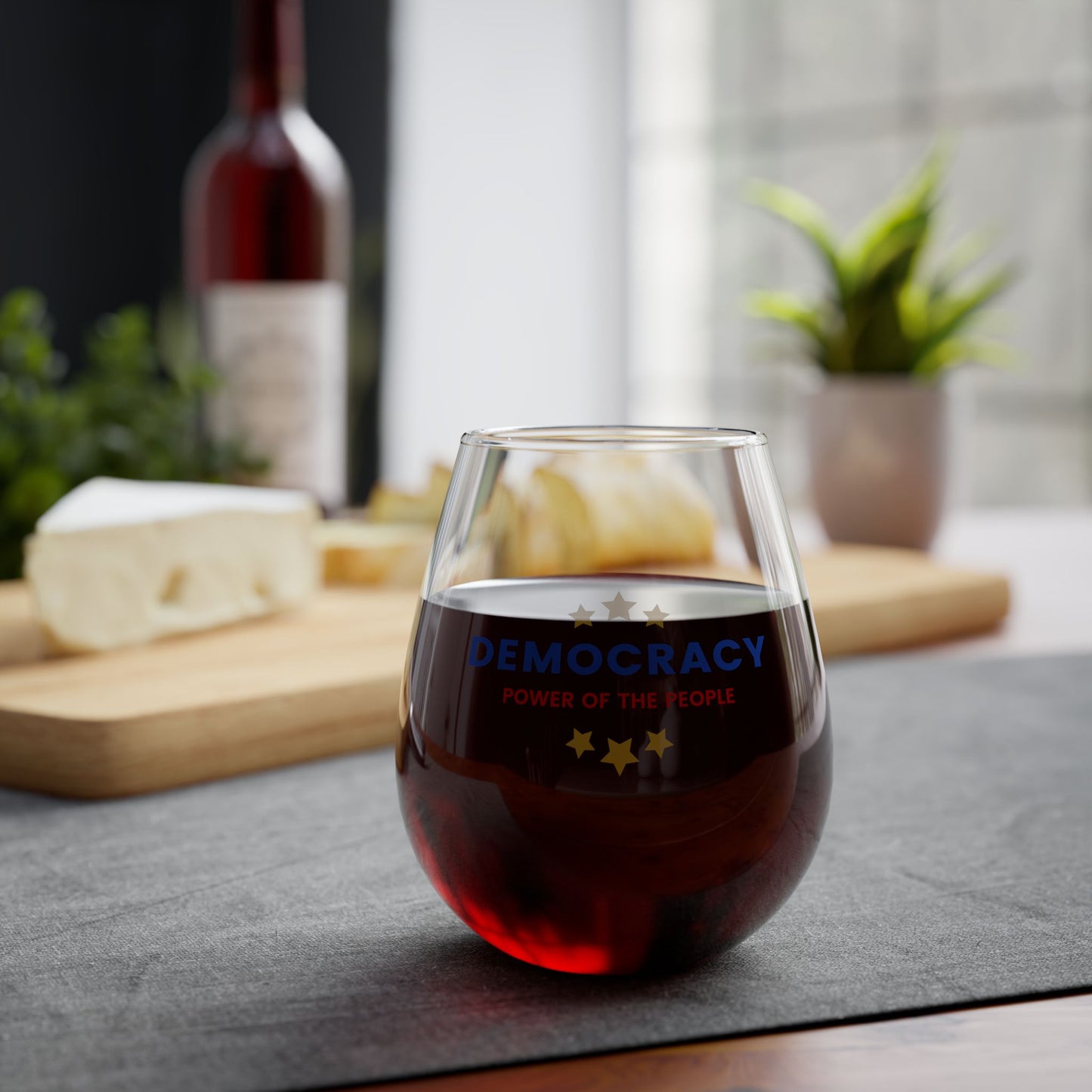 Election Day Drinking Glass, Stemless Wine Glass, 11.75oz