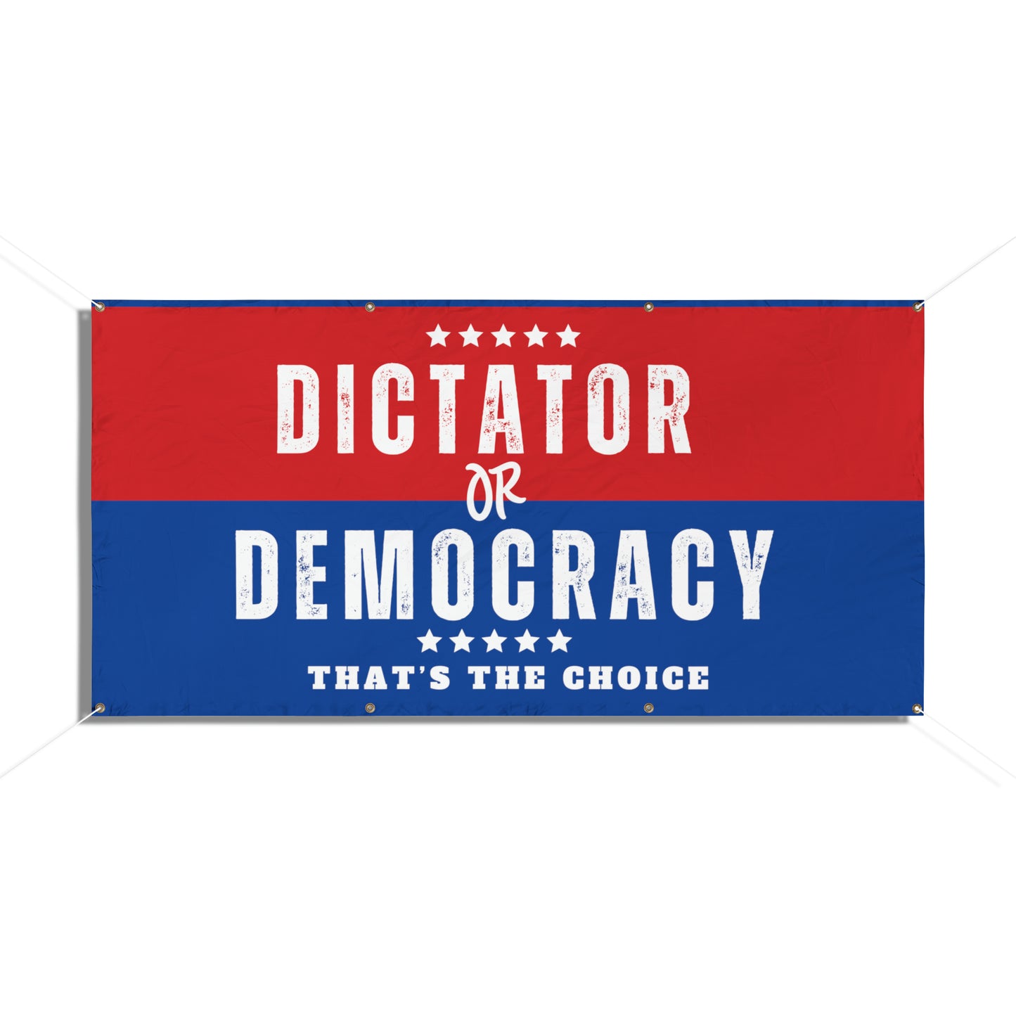 Democracy Banner, Dictator or Democracy, Vinyl Indoor/Outdoor Banner