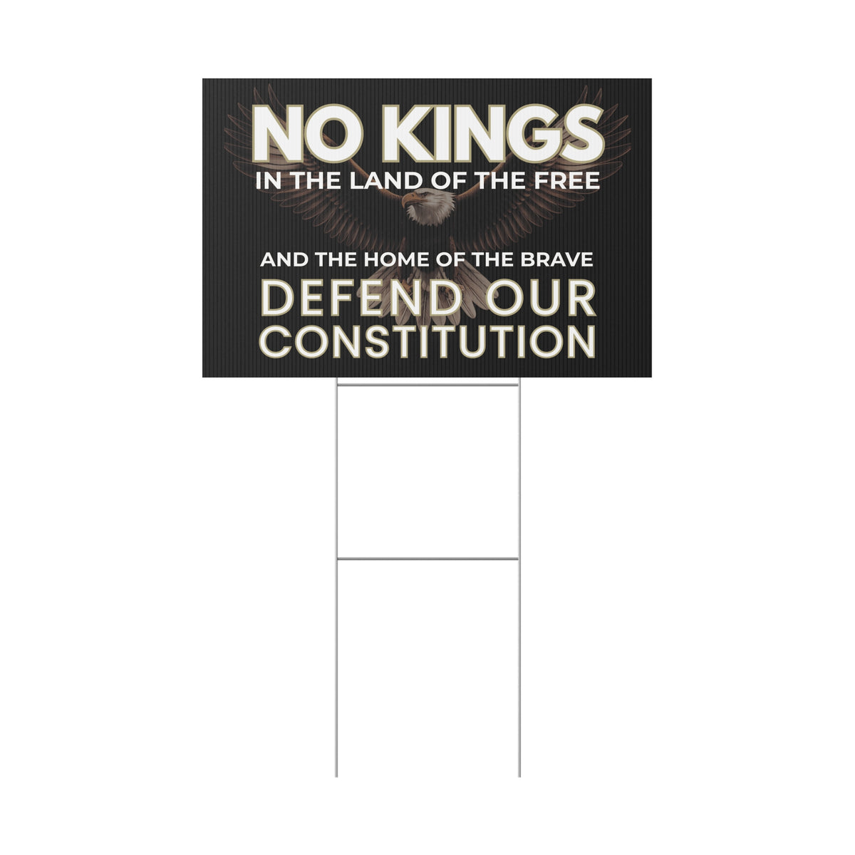 No Kings Yard Sign, No Kings Protest Sign, Patriotic Yard Sign, Defend ...