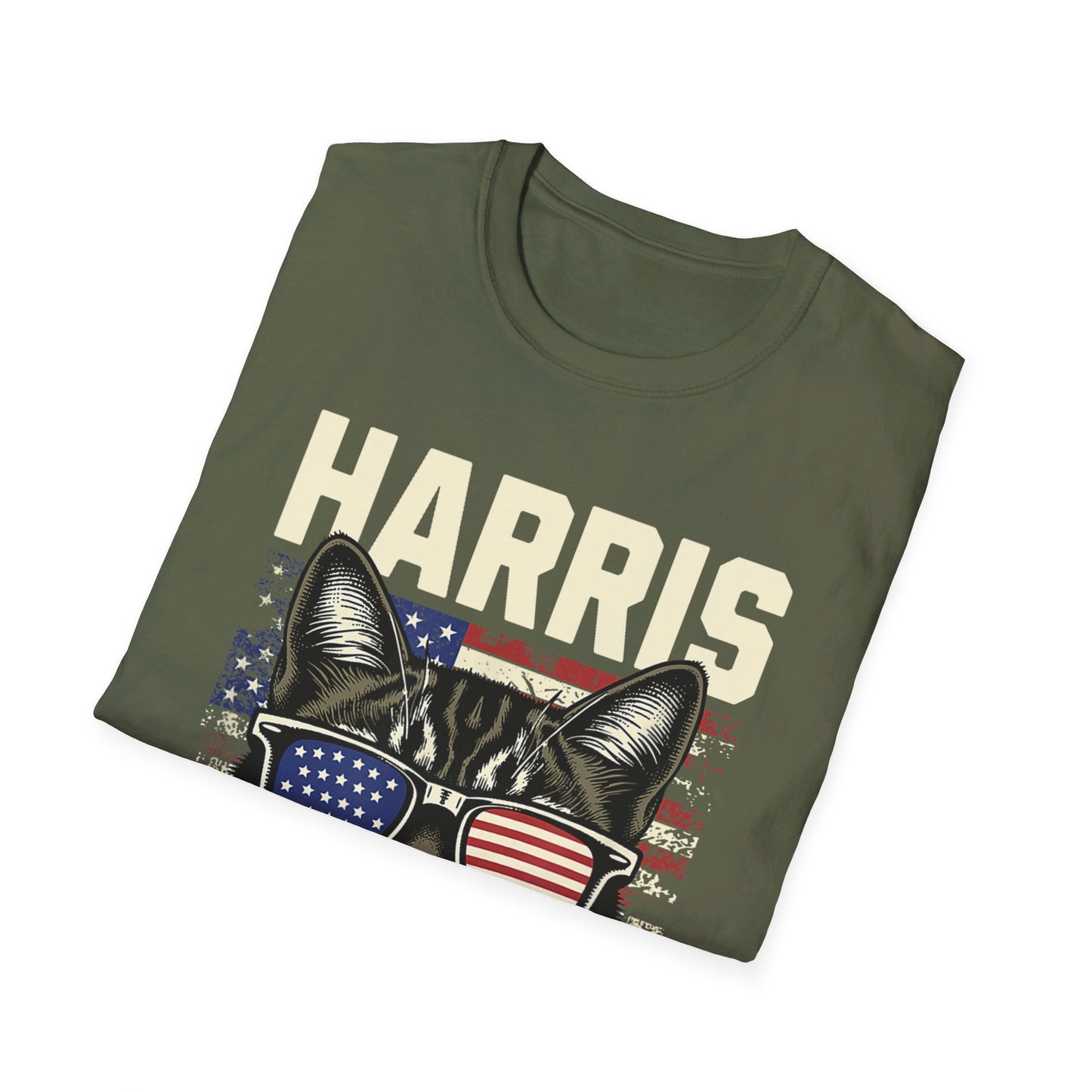 Kamala Harris Cat Tshirt - Soft, Unisex Style, Multiple Colors, Free Shipping