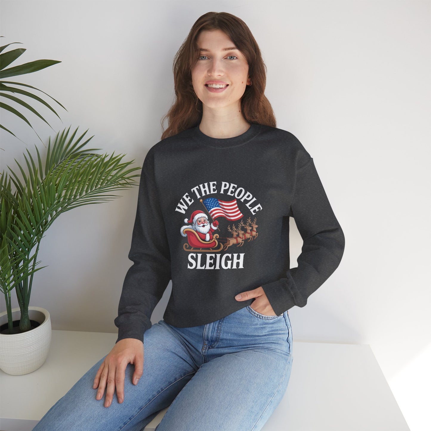 We the People Sleigh Sweatshirt, Merry Resistmas Sweatshirt, Holiday Sweatshirt, Christmas Sweatshirt, Unisex, Many Colors, Free Shipping