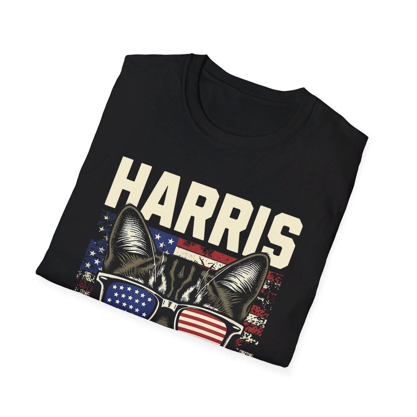 Kamala Harris Cat Tshirt - Soft, Unisex Style, Multiple Colors, Free Shipping