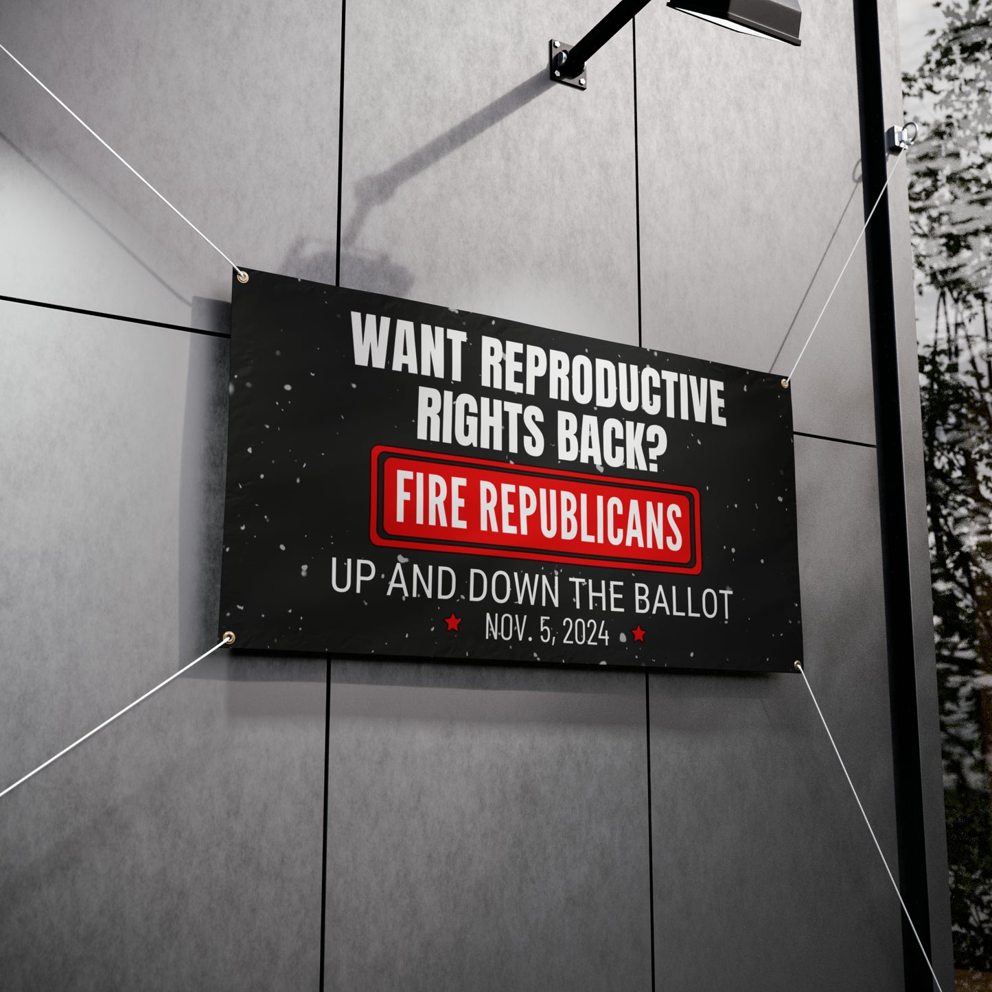 Reproductive Rights, Fire Republicans, Vinyl Indoor/Outdoor Banner, 48 x 24 or 72 x 36, Democracy Sign, Democracy Lawn Sign, Vote Sign