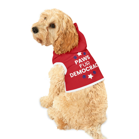 Paws for Democracy Pet Hoodie, Multiple Sizes, Democracy Signs for Pets, Custom Pet Shirt, Pets for Democracy