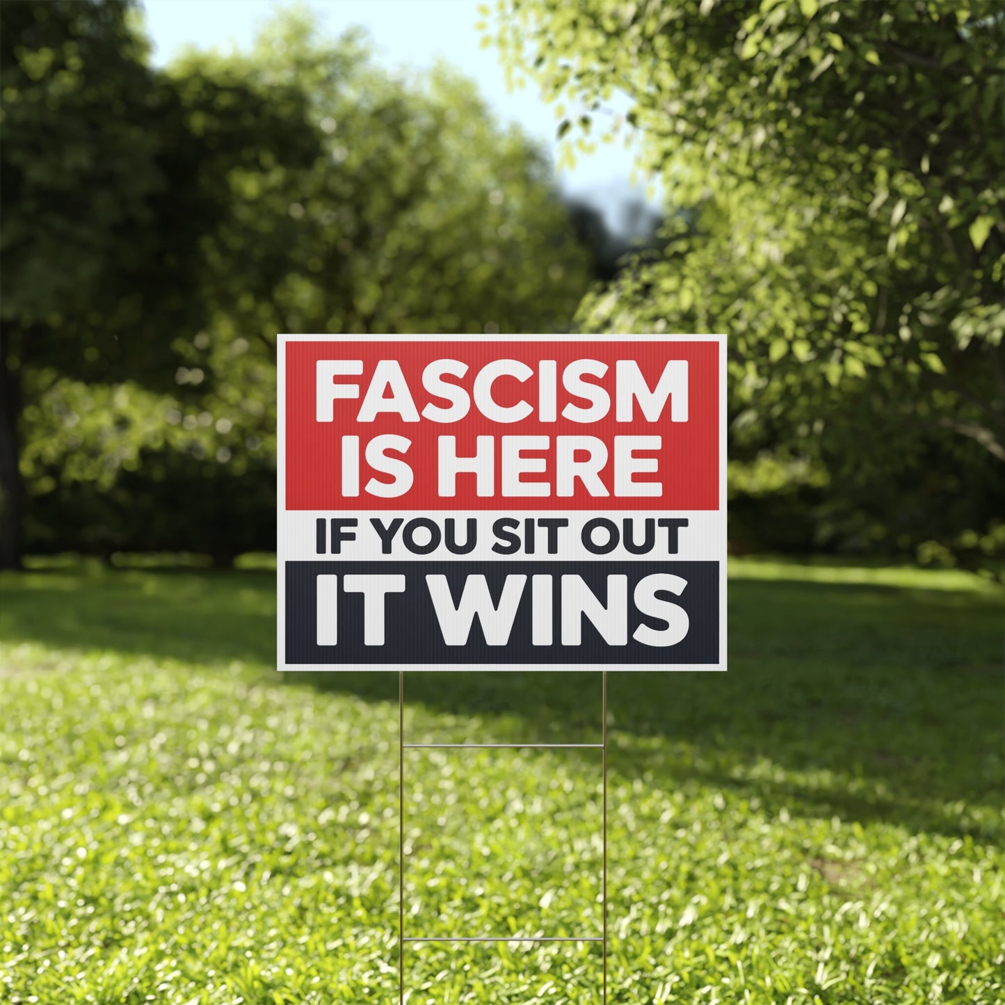 Fascism is Here Yard Sign, Fascism Yard Sign, Defend Democracy Yard Signs, Anti Trump Yard Signs, Resistance Yard Signs