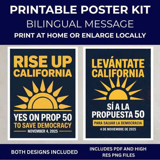 Yes On Prop 50 Posters - Digital Download - Bilingual - Printable Posters