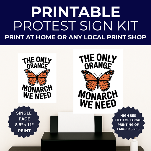 Funny Anti Trump Protest Sign, No Kings Printable Protest Sign, Protest PNG, Anti Trump PNG