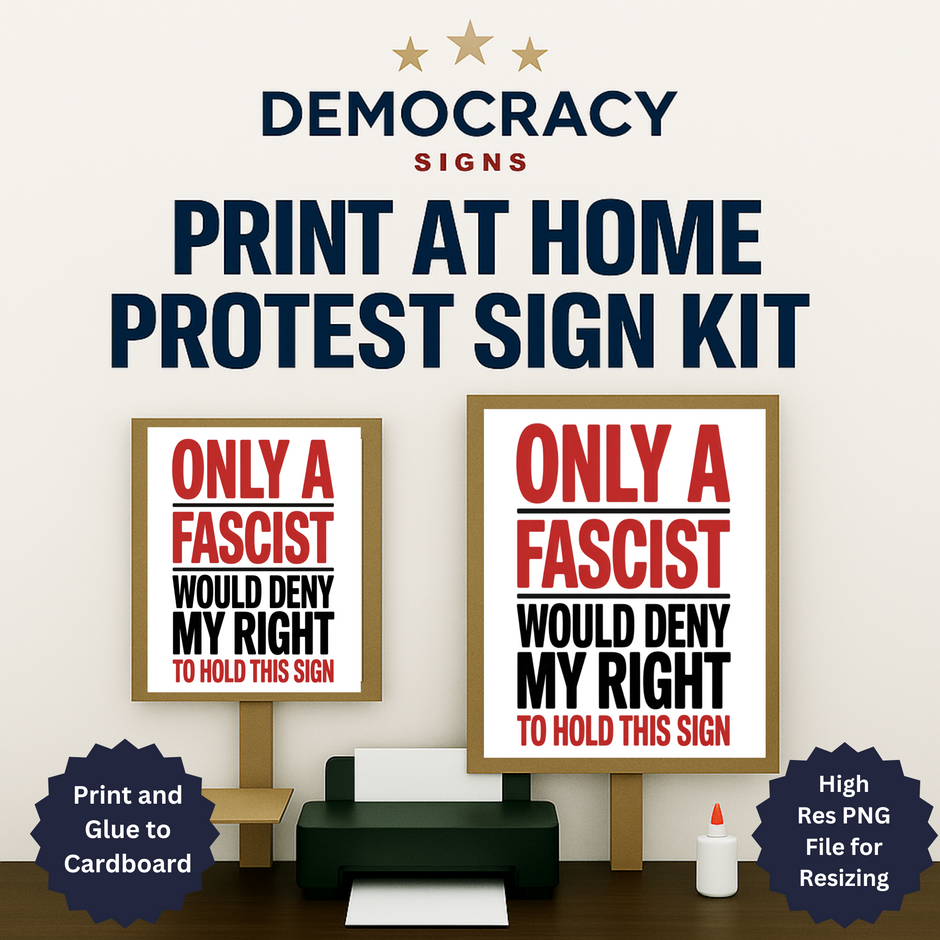 No Kings Printable Protest Signs Digital Download Anti Trump Signs