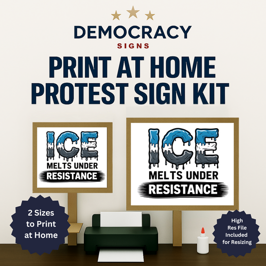 FREE Anti ICE Protest Signs, Anti Trump Protest Signs 2 Sizes - Print at Home and Glue to Cardboard, Printable Protest Signs