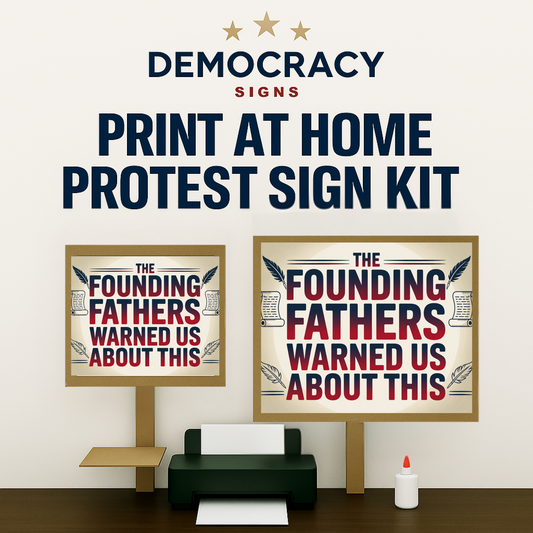 Anti Trump Protest Signs, No Kings Protest Signs, 2 Sizes - Print at Home and Glue to Cardboard