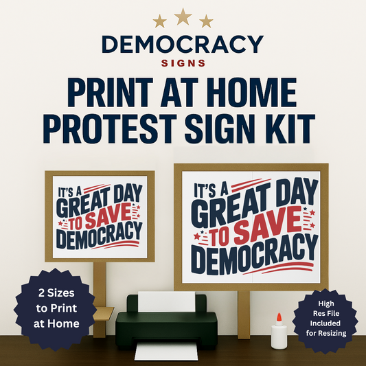 No Kings Protest Signs, Digital Download Poster, Anti Trump Protest Signs, Political Posters, Print 2 Sizes at Home