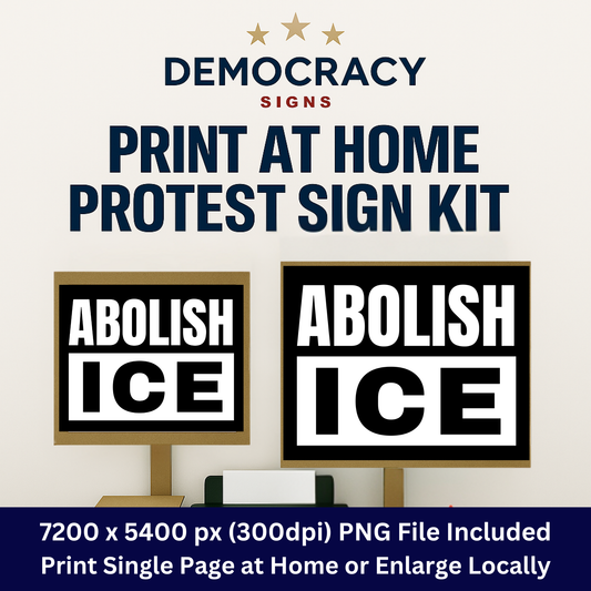 Abolish ICE Protest Sign - Abolish ICE Printable Protest Sign Kit