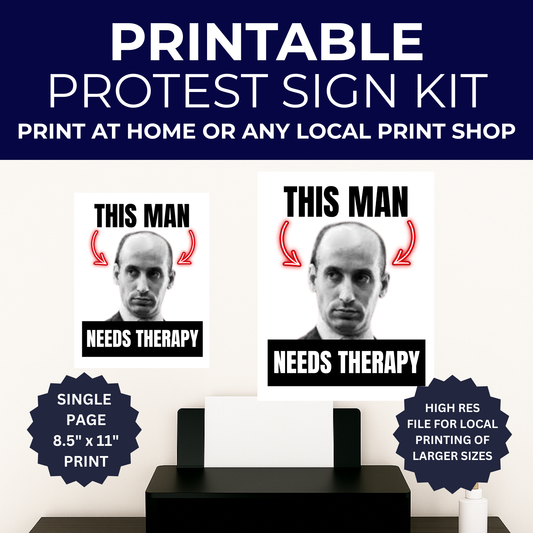 Funny No Kings Protest Sign, Printable Protest Sign Kit, Funny Anti Trump Digital Download