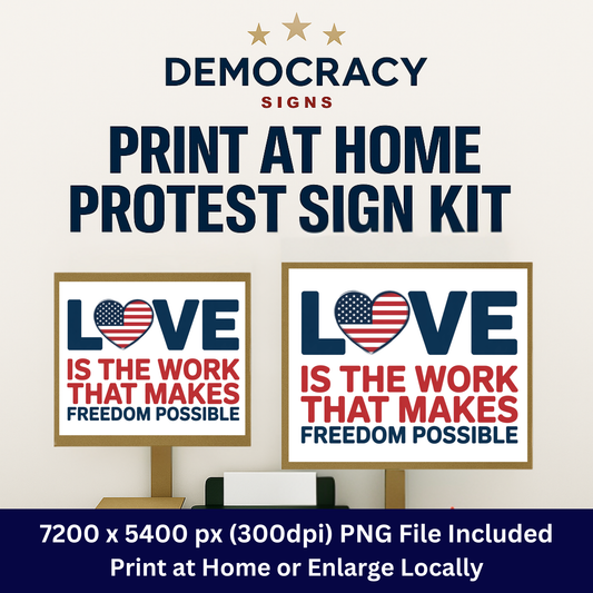 Printable Subtle Anti Trump Sign - PDF and High Res PNG Files Included