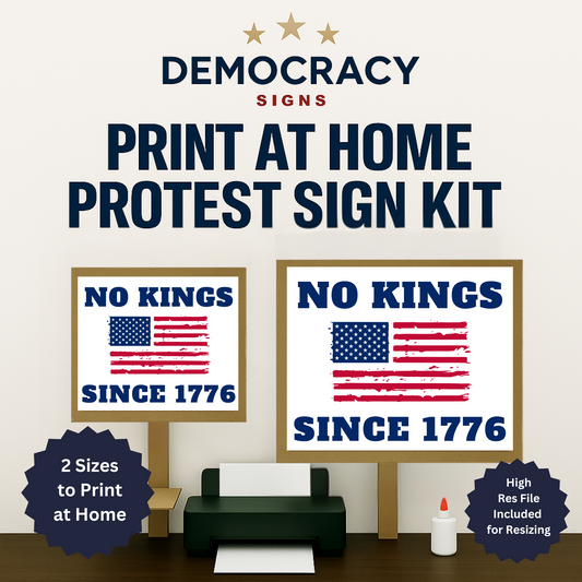 Print at Home Protest Sign Kit, 2 Sizes Included, Single Page (8.5" x 11"), or 2 Pages (17" x 11") Printable Protest Signs, Digital Download (Copy)