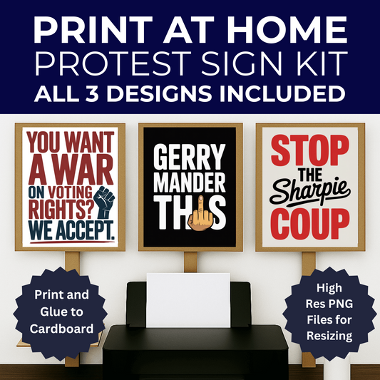 Gerrymandering Protest Signs, Voting Rights Protest Signs, 3 Signs Included, High Res Printable Protest Signs, Anti Trump Protest Signs