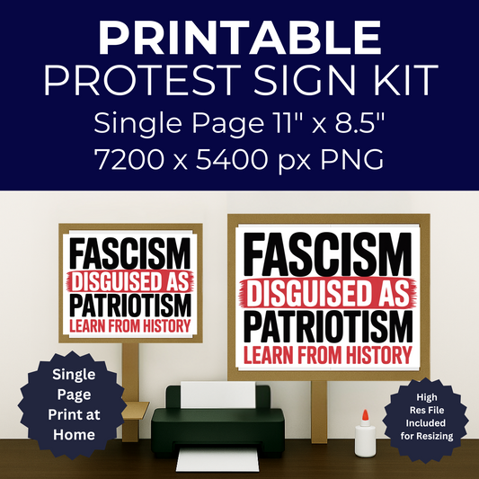 Fascism Printable Protest Signs, Digital Download Poster, Protest PNG, Anti Trump PNG