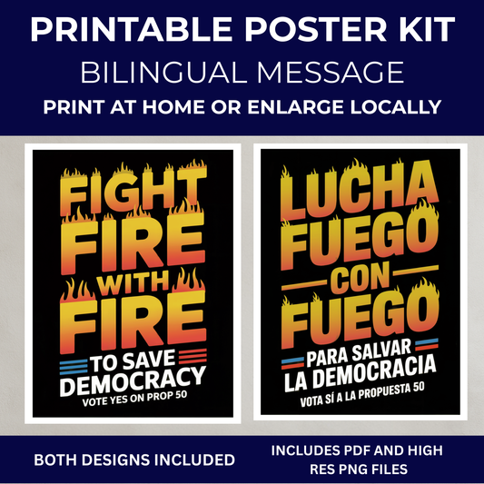 Yes On Prop 50 Posters - Digital Download - Bilingual - Printable Posters