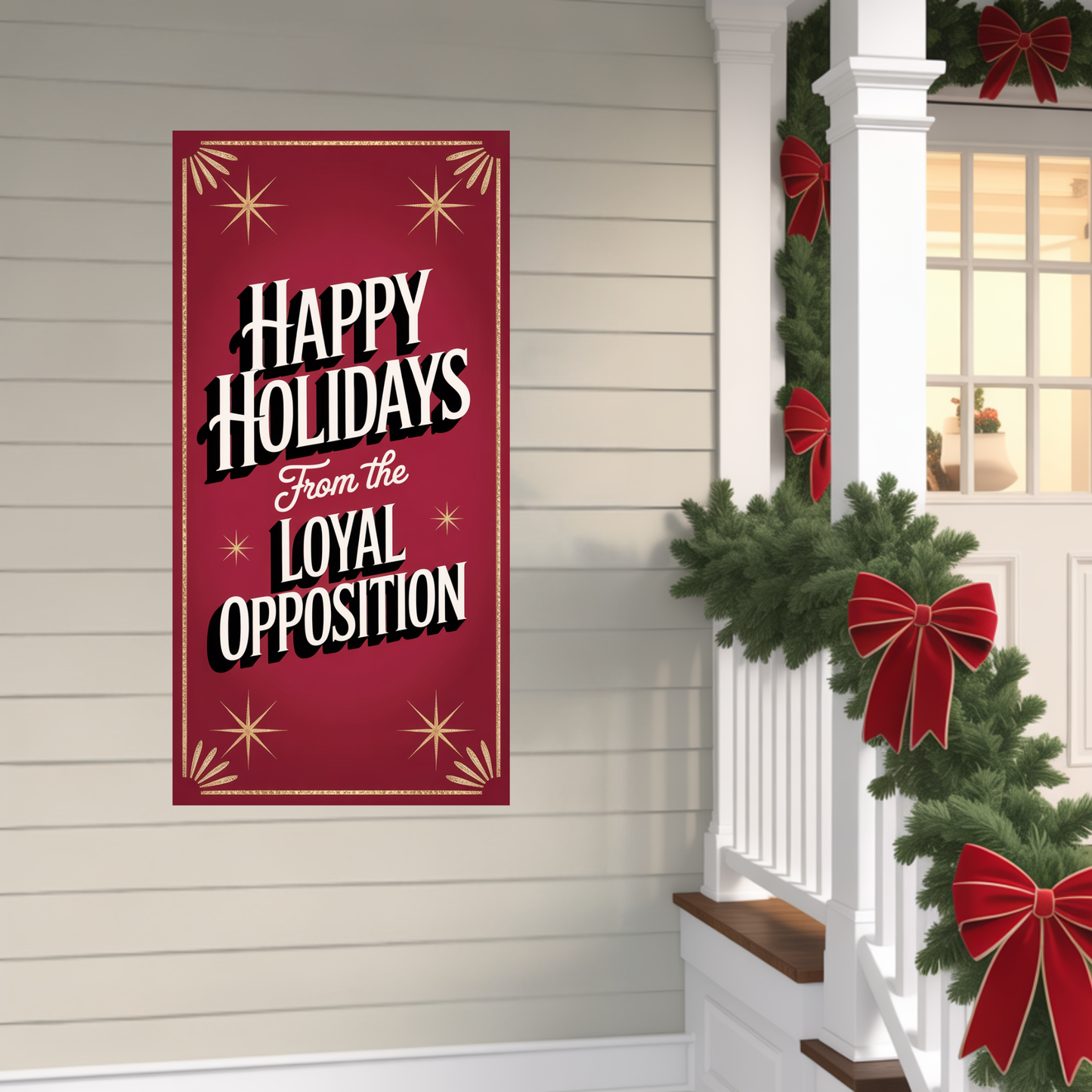 Funny Anti Trump Christmas Door Sign, Christmas Door Decor, Holiday Door Sign, Holiday Door Decor