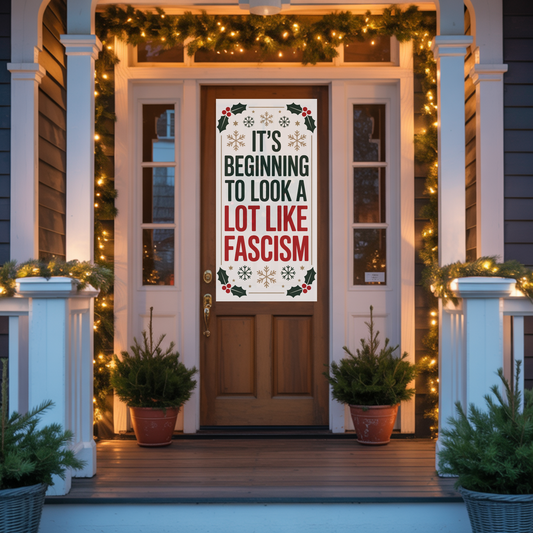 Funny Anti Trump Christmas Door Sign, Christmas Door Decor, Holiday Door Sign, Holiday Door Decor