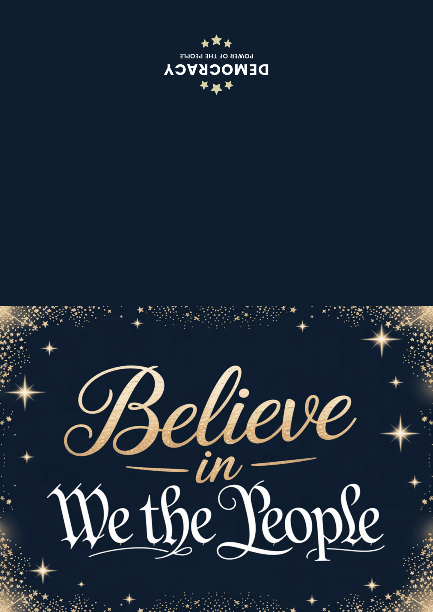 Believe in We the People Greeting Cards, Political Greeting Cards, 7" x 5", Matte Finish, Packs of 5, 10 or 25, Free Shipping