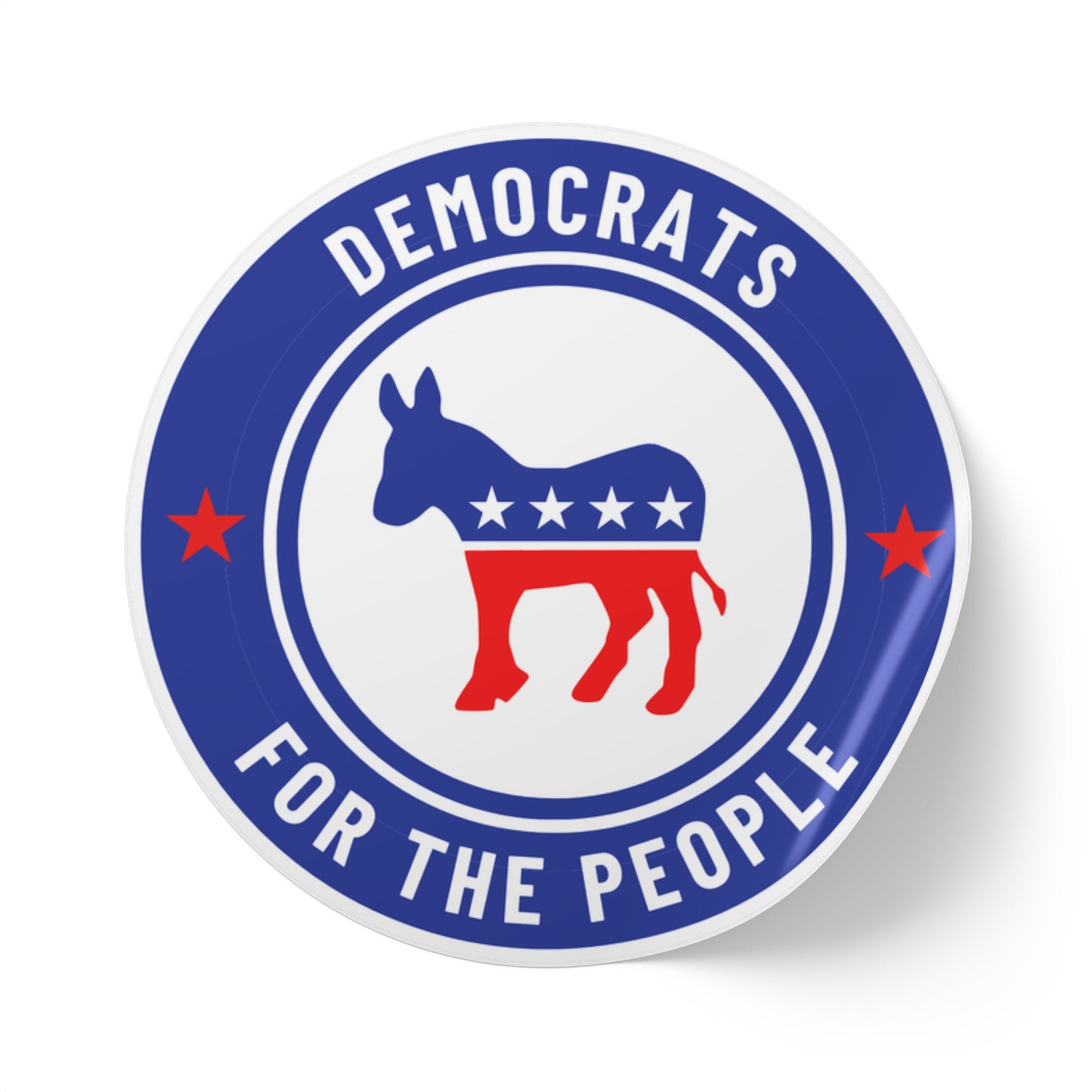 Democratic Party Sticker Roll, Car Sticker, Laptop Sticker, Free Shipping - ORIGINAL ARTWORK DESIGNER - Democracy Signs