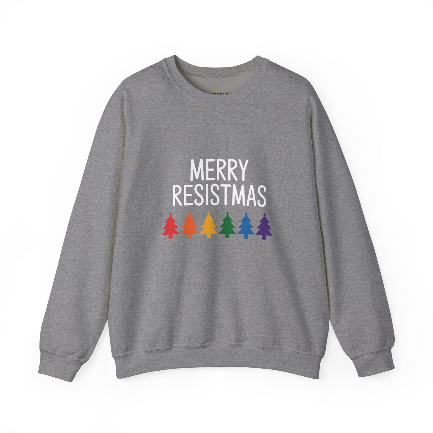 Merry Resistmas Sweatshirt, Holiday Sweatshirt, Christmas Sweatshirt, Anti Maga Sweatshirt, Multiple Colors, Free Shipping