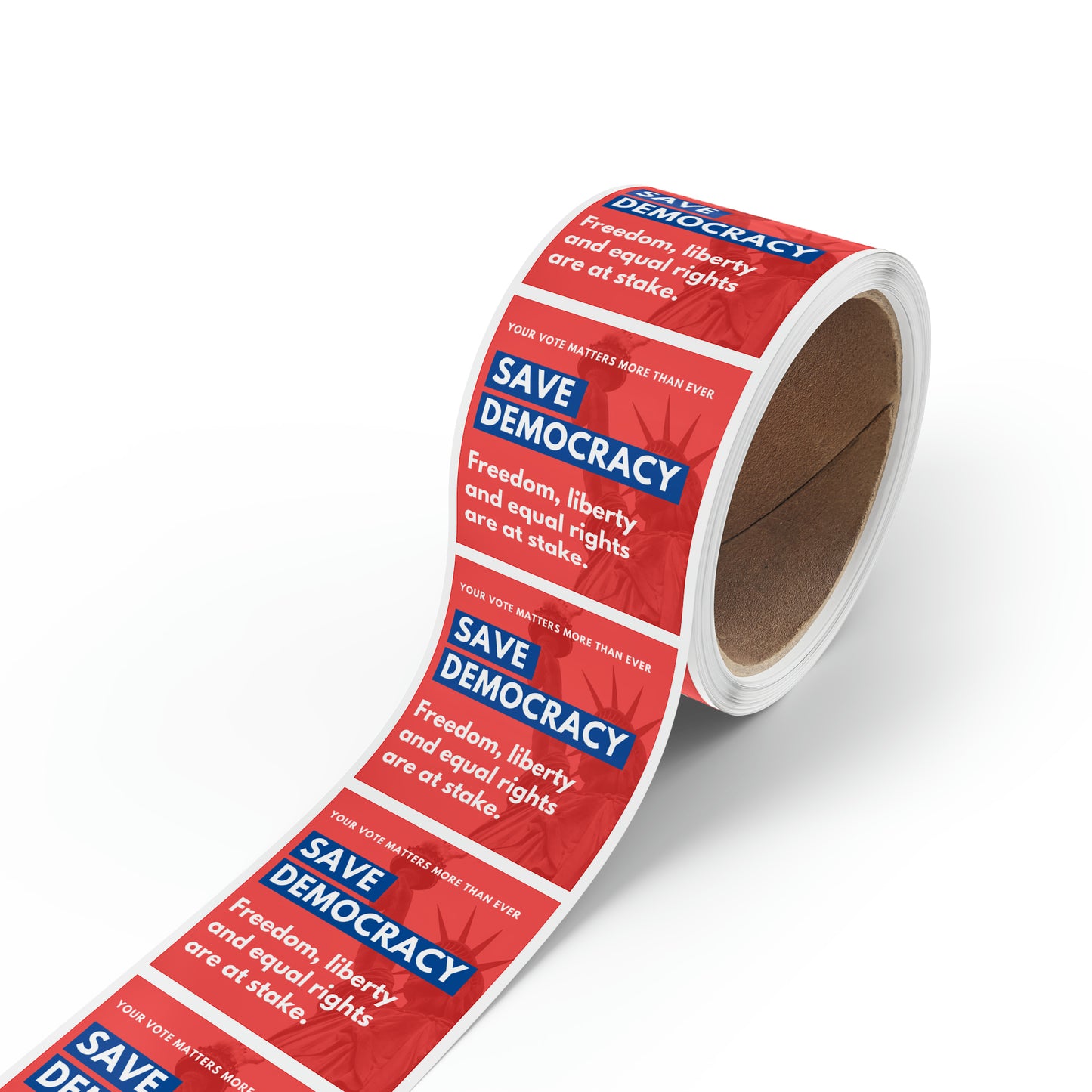 Save Democracy Sticker Rolls, 50, 100 or 250, Free Shipping, Democracy Signs, Vote Sticker, Democrat Sticker,  Leftist Sticker