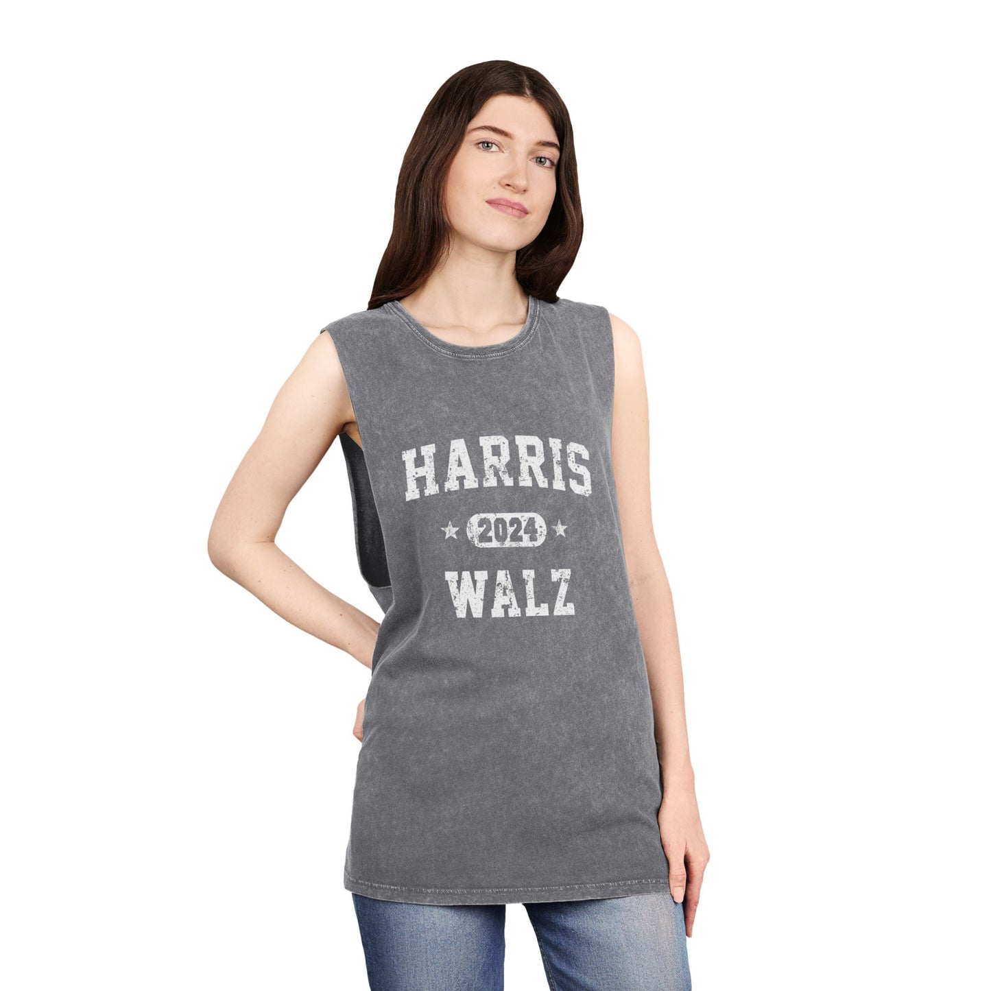 Harris Walz Tank, Unisex Stonewash Tank Top, Multiple Colors, Free Shipping