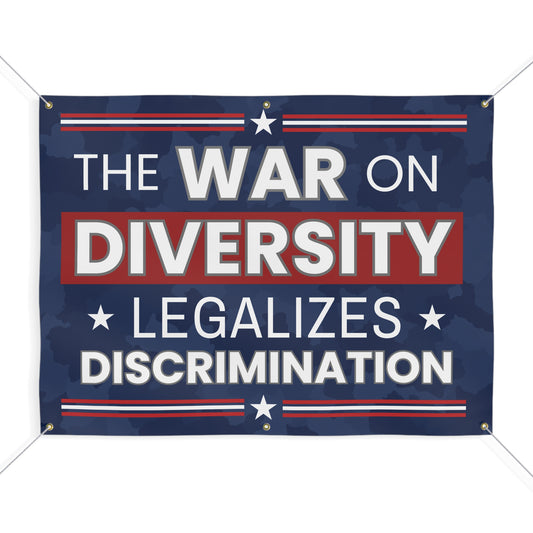 War on Diversity Banner, Anti Trump Banner, Voter Education, Democracy Banner, Vinyl Indoor/Outdoor Banner, Free Shipping, Protest Banner