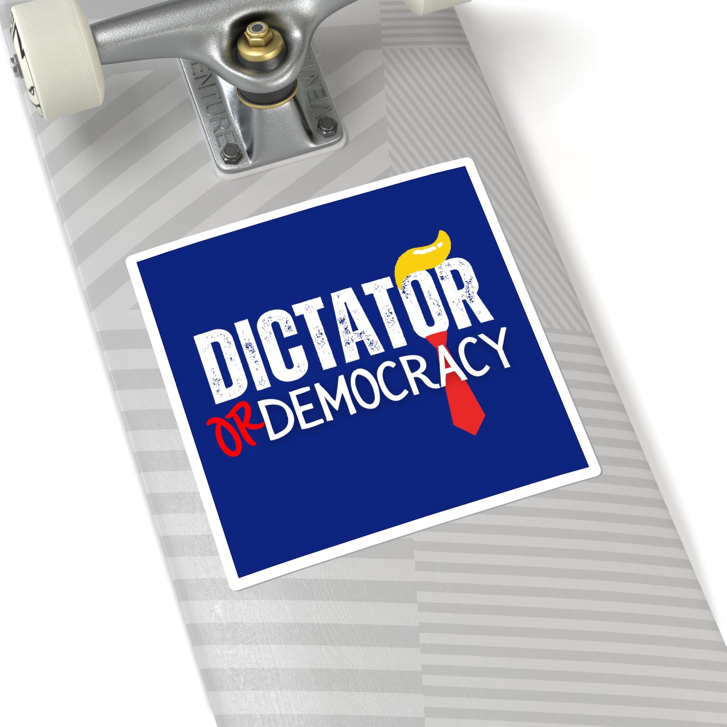 Dictator or Democracy Sticker, Vinyl, Multiple Sizes, Free Shipping, Democracy Sticker, Vote Sticker, Democrat Sticker