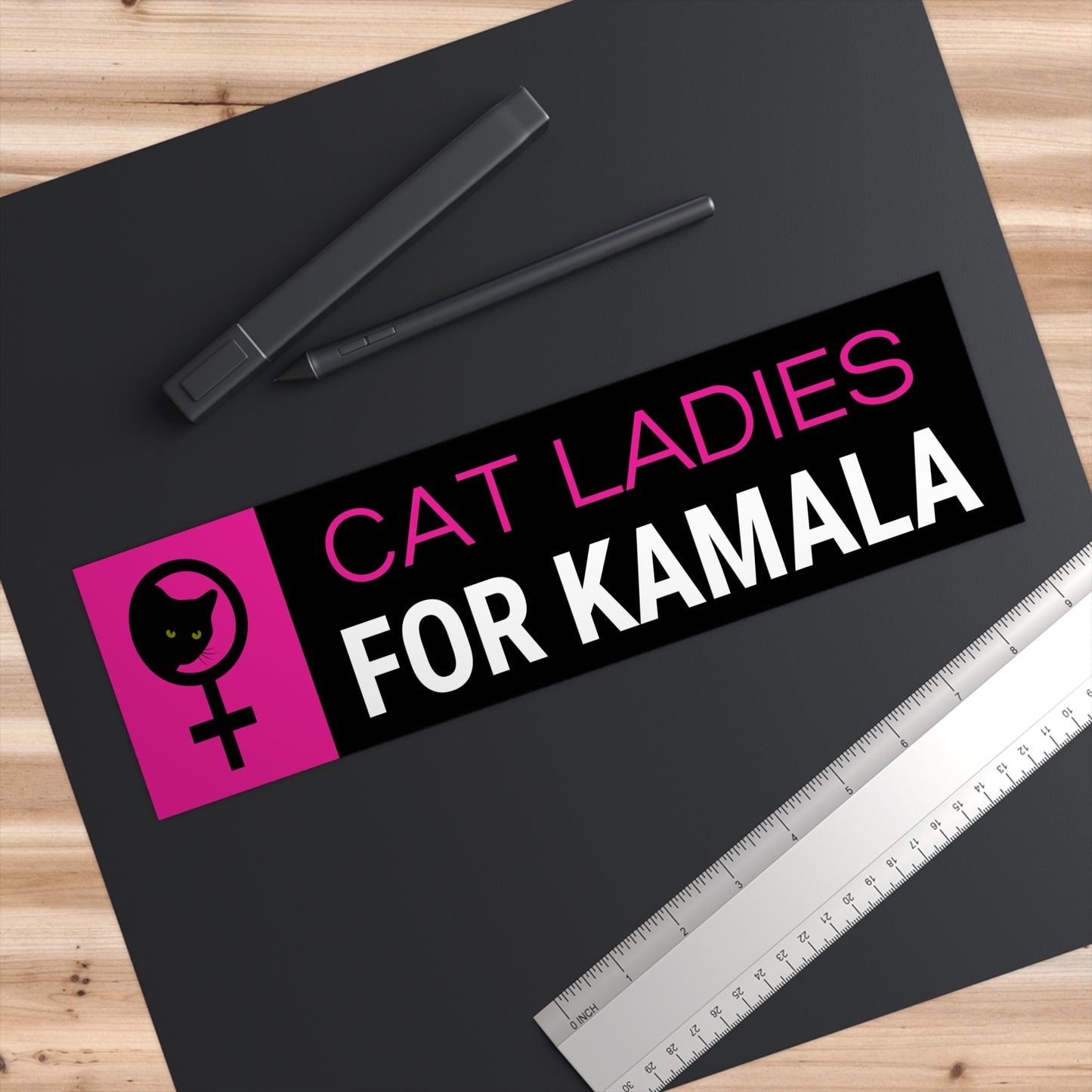 Cat Ladies for Kamala, Kamala Harris Bumper Sticker,  Free Shipping, Harris Walz Bumper Sticker, Kamala Bumper Sticker