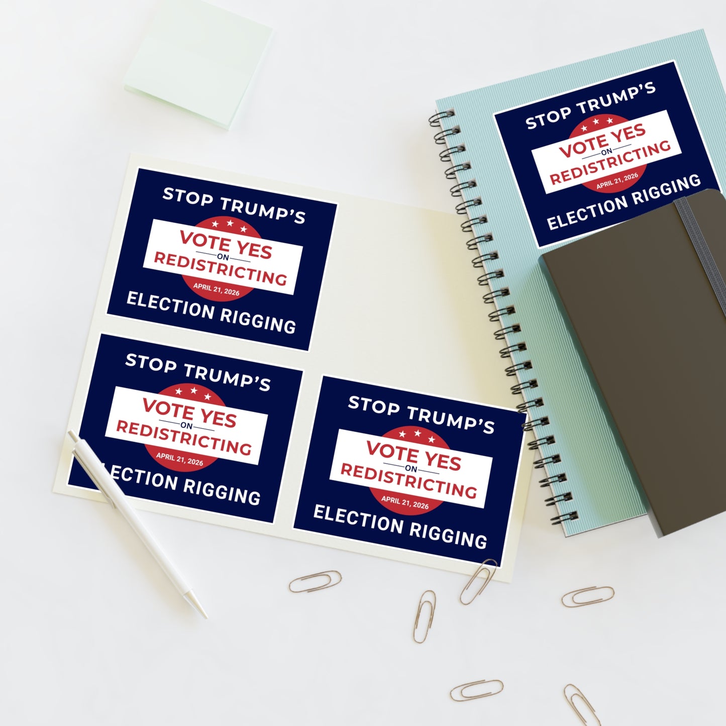 Virginia Redistricting Vote Yes Sticker Sheet | Virginia Special Election Stickers