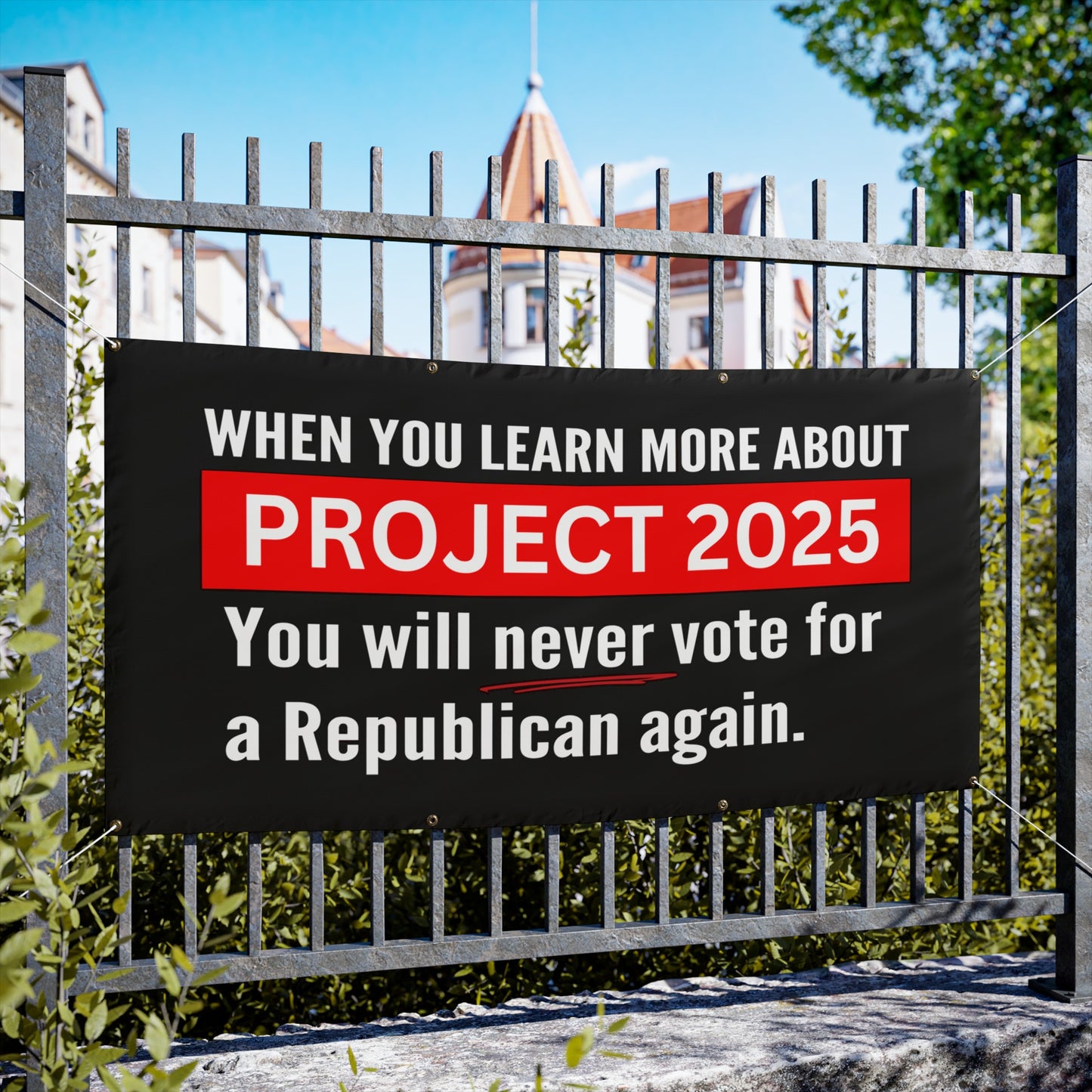 Project 2025 Education, Vinyl Indoor/Outdoor Banner, 48 x 24 or 72 x 36, Vote Banner