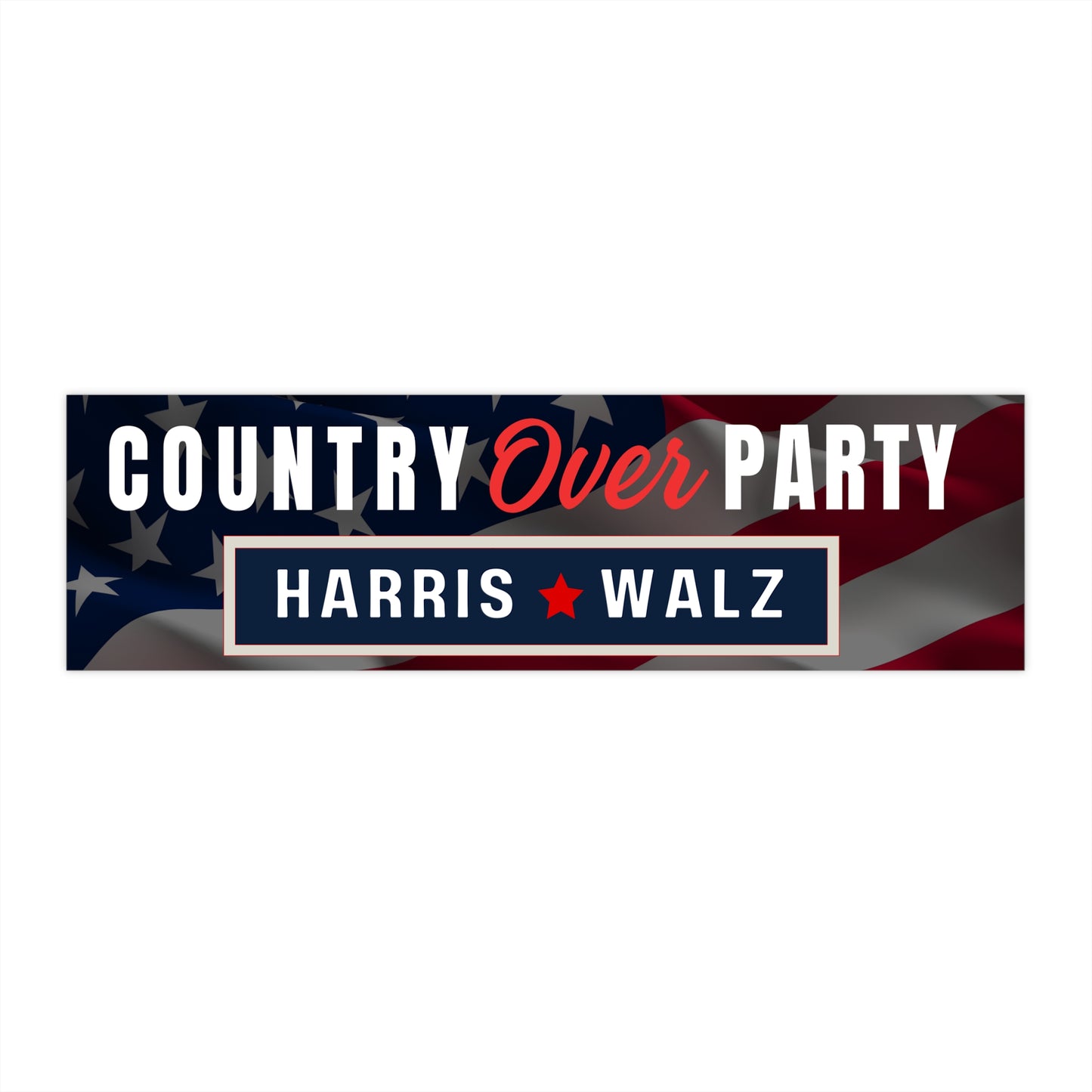 Country Over Party, Harris Walz Bumper Sticker, Kamala Harris Bumper Sticker,  Free Shipping, Harris Walz Sticker, Kamala Bumper Sticker