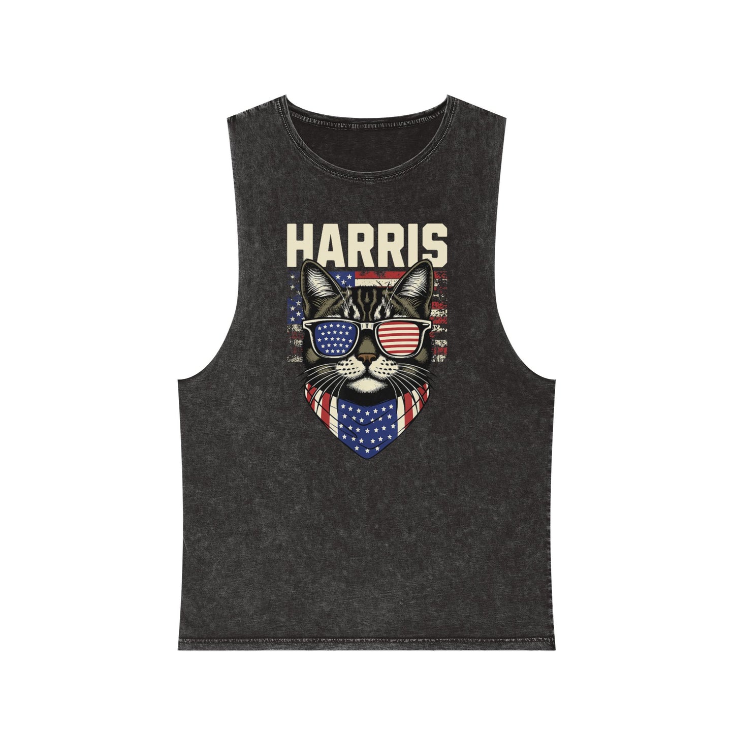 Kamala Harris Cat Shirt, Stonewash Finish, Unisex Style, Free Shipping