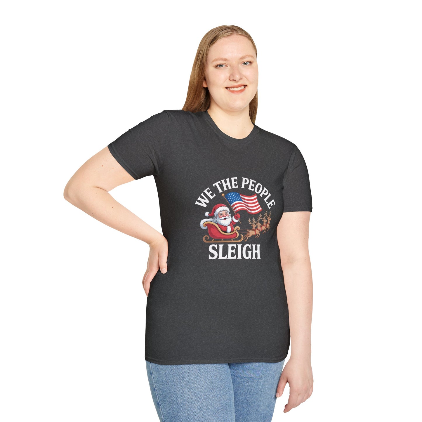 We the People Sleigh Tshirt, Unisex, Multiple Colors, Merry Resistmas Shirt, Holiday Tshirt, Holiday Shirt, Christmas Tshirt, Free Shipping