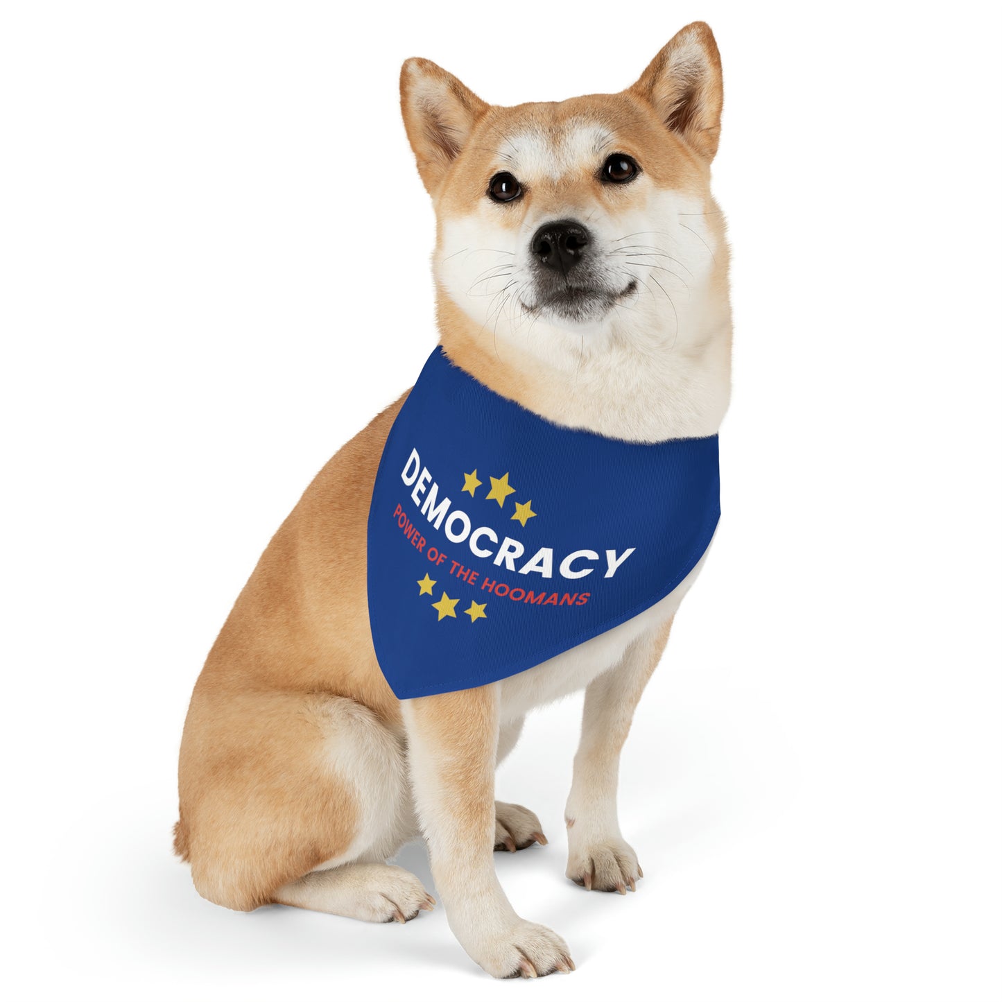 Democracy Power of Hoomans Pet Bandana Collar, Multiple Sizes, Pets for Democracy, Custom Pet Clothing, Democracy Signs