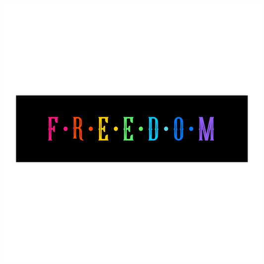 Freedom Bumper Sticker, Freedom is Equality, Equality Bumper Sticker