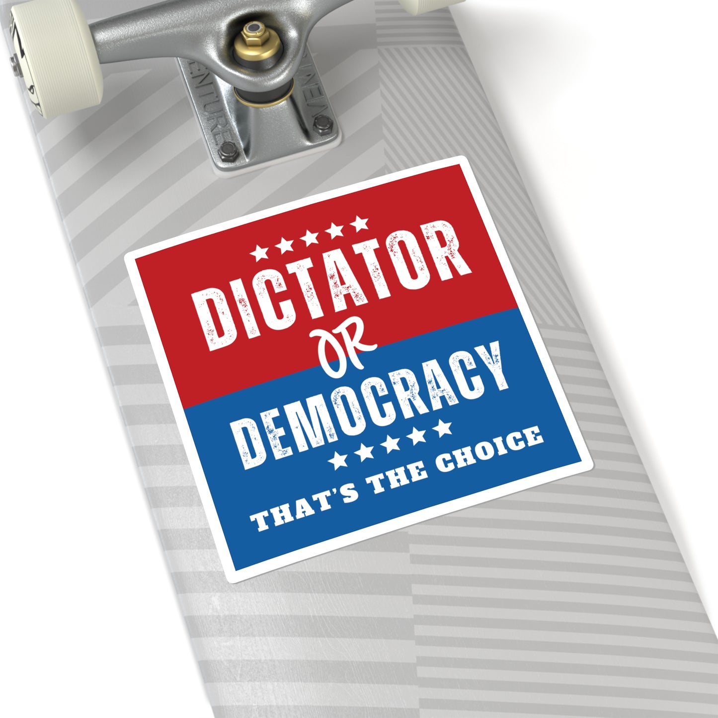 Dictator or Democracy Sticker, Vinyl, Multiple Sizes Avail, Free Shipping, Democracy Sticker, Vote Sticker, Democrat Sticker