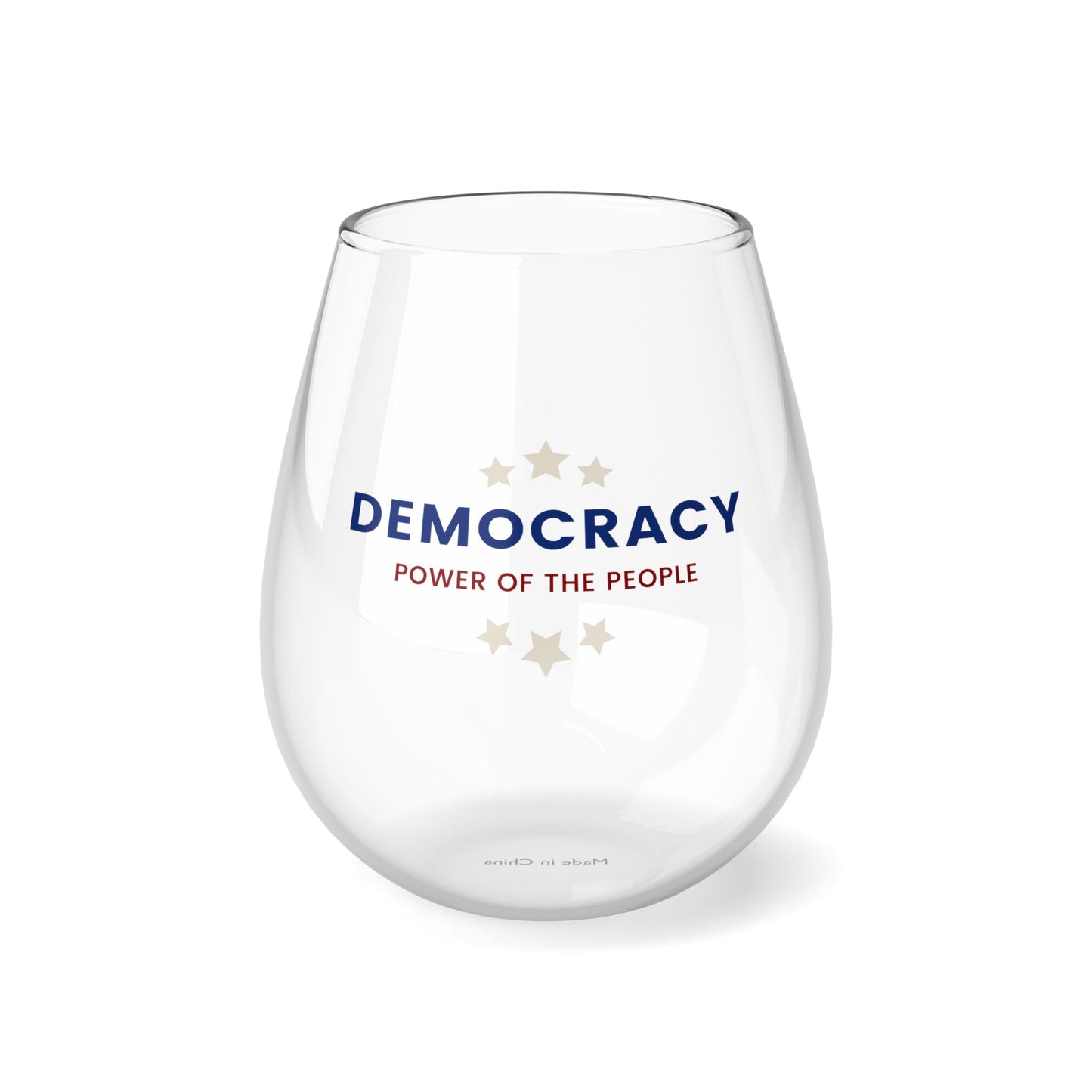 Election Day Drinking Glass, Stemless Wine Glass, 11.75oz