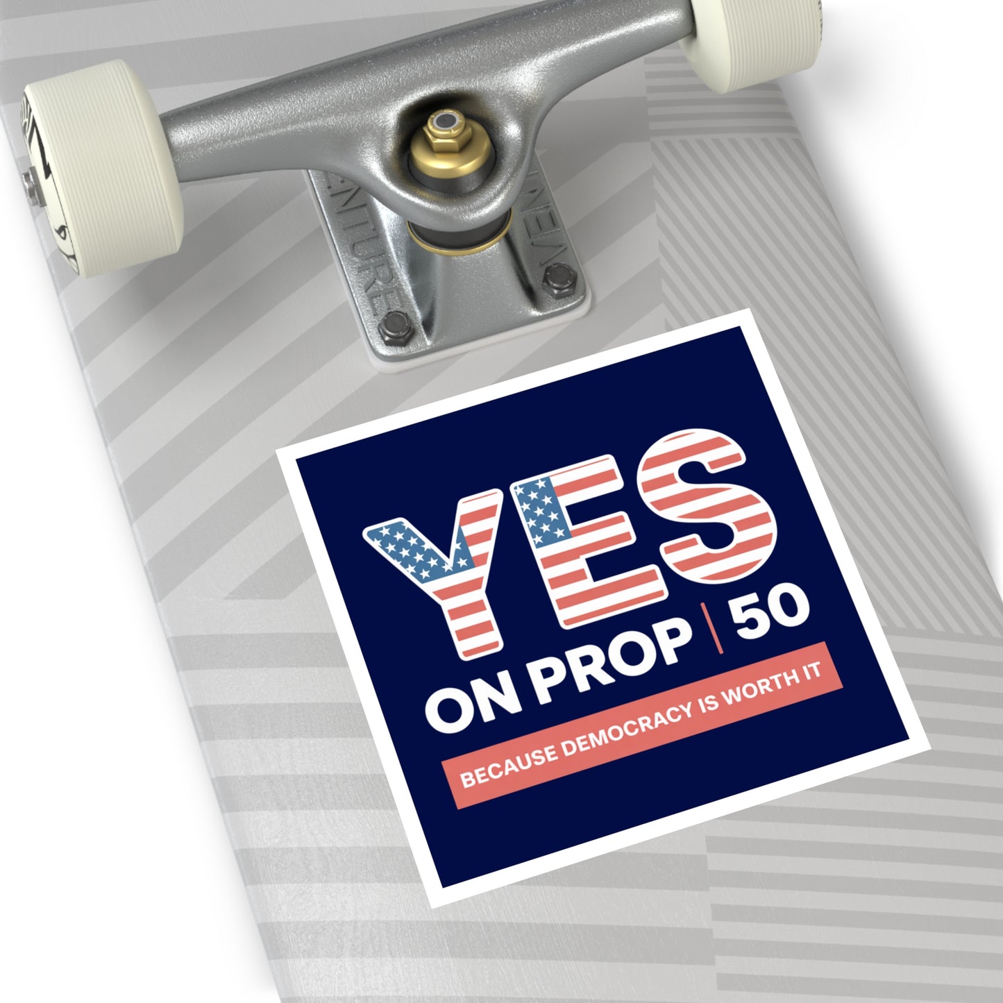 Yes on Prop 50 Sticker, Election Rigging Response Act Sticker, Indoor/Outdoor, Multiple Sizes