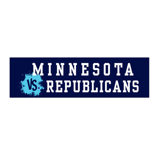 Minnesota vs Republicans Bumper Sticker Blue