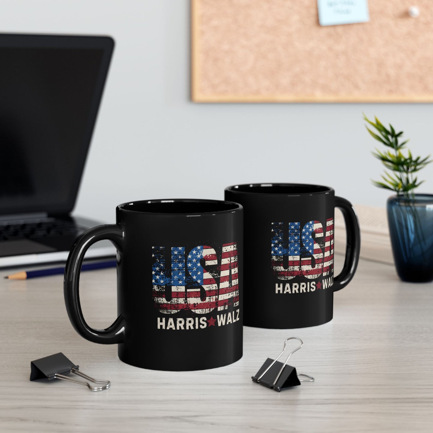 Harris Walz Mug, Black Ceramic Mug (11oz, 15oz), Free Shipping