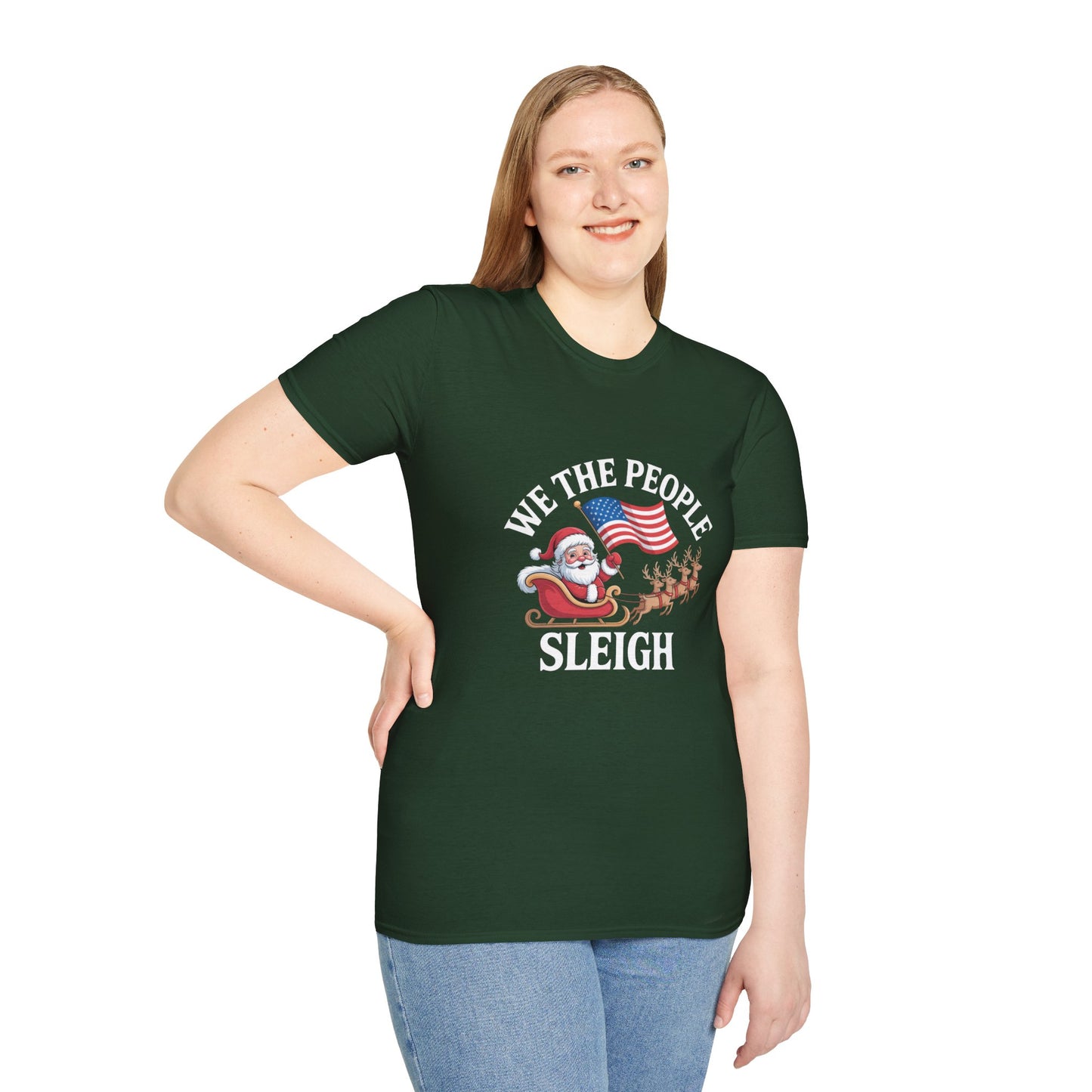 We the People Sleigh Tshirt, Unisex, Multiple Colors, Merry Resistmas Shirt, Holiday Tshirt, Holiday Shirt, Christmas Tshirt, Free Shipping