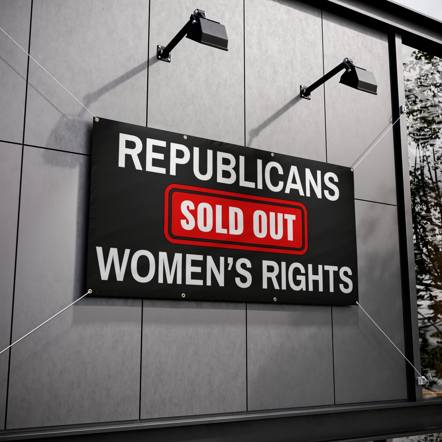 Democracy Banner, Republicans Sold Out Women's Rights, Vinyl Indoor/Outdoor Banner, 48 x 24 or 72 x 36, Democracy Signs, Vote Signs