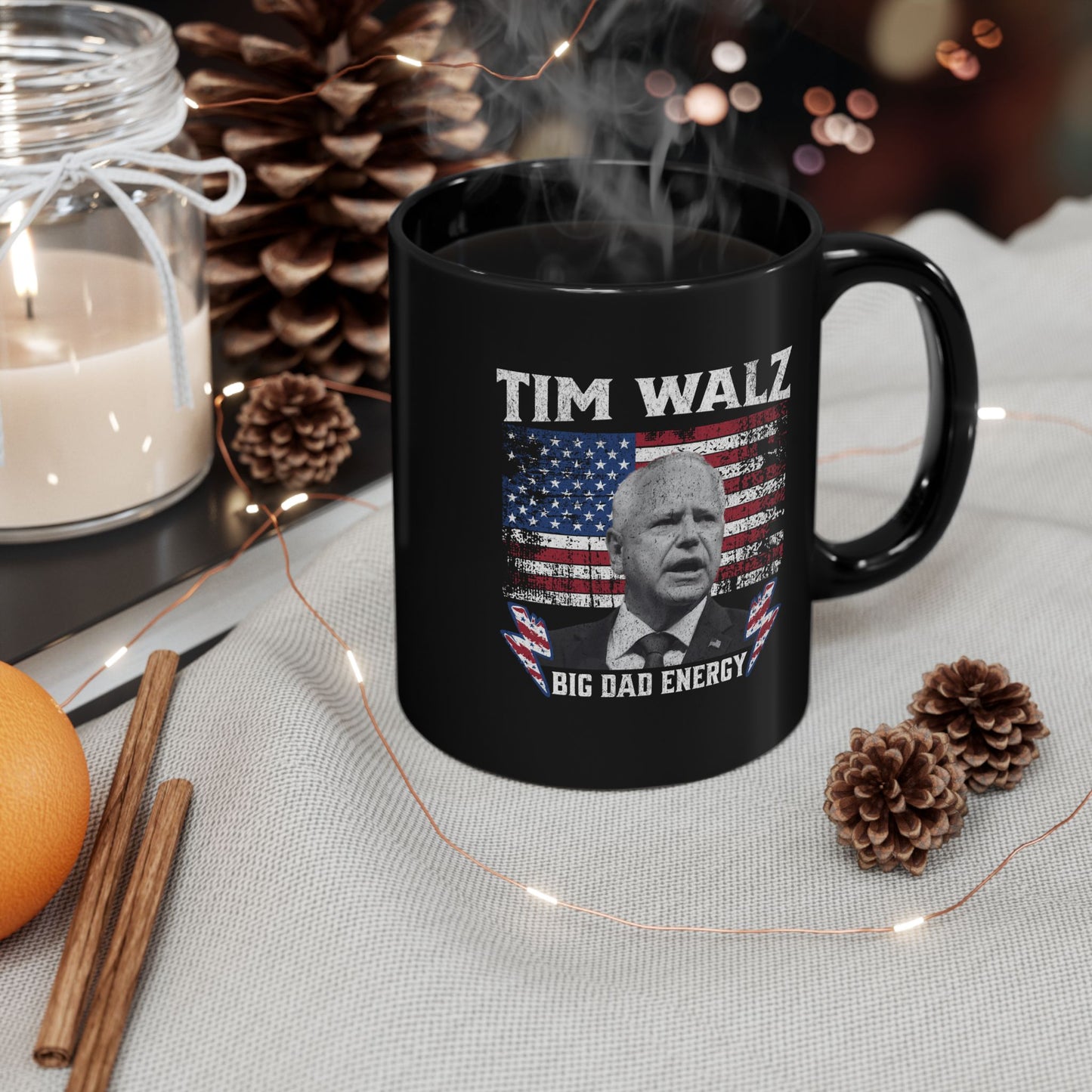 Tim Walz Mug, Big Dad Energy, 11oz, Free Shipping